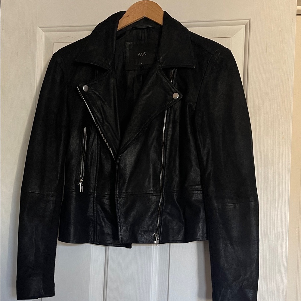 Ya Los Angeles Women's Black Moto Leather Jacket